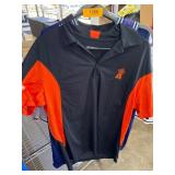 Sport-Tek Black and Orange Polo Shirt, Size M