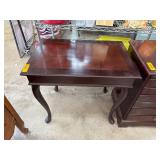 Wooden Accent Table with Cabriole Legs
