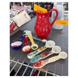 The Pioneer Woman Ceramic Pitcher and Measuring Sp