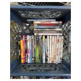 20 Mixed Genre DVDs in Plastic Crate