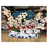 Hand-Painted Wooden Dalmatian Yard Decorations