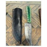 Handcrafted Damascus Steel Knife with Sheath