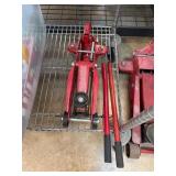 Red Hydraulic Floor Jack with Handles