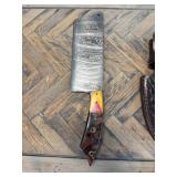 Custom Handmade Damascus Steel Cleaver Knife