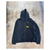 Black Jordan Full-Zip Hoodie with Logo