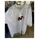 White Mesh Athletic Jersey with Embroidered Logo
