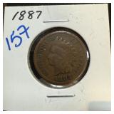1887 INDIAN HEAD PENNY CENT