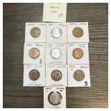 10PC BETTER MIXED DATE WHEAT PENNIES CENTS