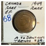 1949 CANADA CENT RARE