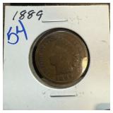 1889 INDIAN HEAD PENNY CENT
