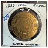 WESTINGHOUSE 1886-1936 BETTER TOKEN