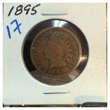 1895 Indian Head Penny in Protective Holder