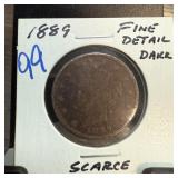 1889 LIBERTY V NICKEL SCARCE