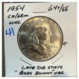 1954 Franklin Half Dollar Bugs Bunny Variety