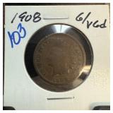 1908 INDIAN HEAD PENNY CENT