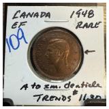 1948 CANADA CENT RARE