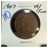 1907 INDIAN HEAD PENNY CENT