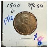 1940-D WHEAT PENNY CENT BETTER