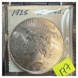1925 PEACE SILVER DOLLAR BETTER