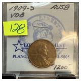 1909-S VDB WHEAT PENNY CENT NOTE