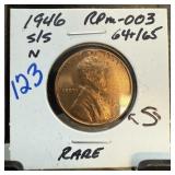 1946-S/S WHEAT PENNY CENT RPM-003 RARE