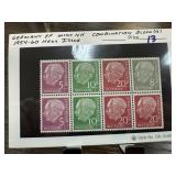 1954-60 GERMANY MINT NH COMB BLOCK 4 1954-60