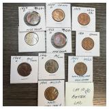 QTY 10 BETTER WHEAT PENNIES CENTS