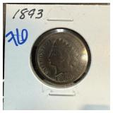 1893 INDIAN HEAD PENNY CENT