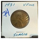 1931 WHEAT PENNY CENT SCARCE