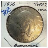 1976 IKE DOLLAR TYPE 2 BICENTENNIAL