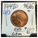 1947-D WHEAT PENNY CENT GEM RED