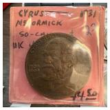 1931 Cyrus McCormick Centennial Bronze Medal