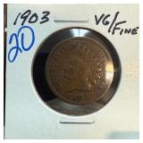 1903 Indian Head Cent in VG/Fine Condition