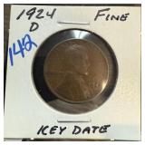 1924-D WHEAT PENNY CENT KEY DATE