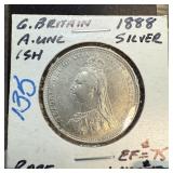1888 GREAT BRITAIN SILVER COIN 1 SHILLING