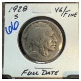 1928-S BUFFALO NICKEL FULL DATE