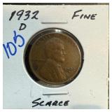 1932-D WHEAT PENNY CENT