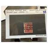 ANTIQUE POSTAGE DUE OVPT ERROR KANSAS STAMP