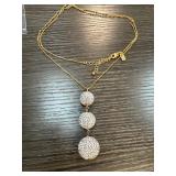 Kate Spade Three-Ball Gold-Tone Necklace