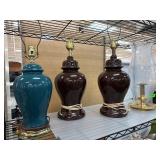 Ceramic Lamps and Glass Hurricane Lamp