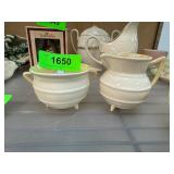 Cream-Colored Belleek Ceramic Tableware