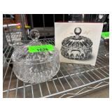 Godinger Crystal Lidded Candy Dish with Box