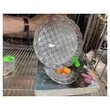 Mikasa Crystal Glass Serving Plate Set