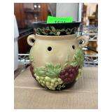 Ceramic Electric Wax Warmer with Grape Vine Motif