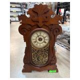 Gingerbread Mantel Clock with Ornate Design