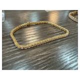 Sterling Silver Tennis Bracelet with Gold Finish