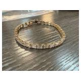 Sterling Silver Baguette-Cut Stones