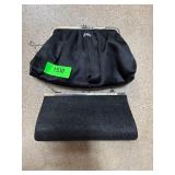 Two Black Evening Handbags with Chain Straps