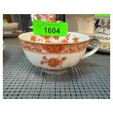 Haviland Limoges France Porcelain Teacup with Red