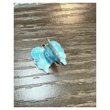 Sterling Silver Butterfly Pendant with Blue Enamel